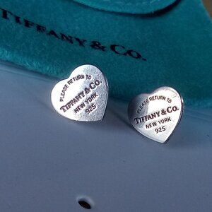 Authentic Tiffany & Co Return to Tiffany Heart Tag Stud Mini sterling silver